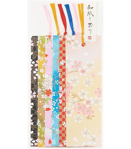 Amazon | 和紙かわ澄 友禅和紙 型染め しおり ブックマーカー 特撰 桜